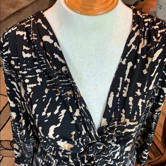 Chaps Dress XL Blk/Brown/Tan Pattern - Picture 3 of 7